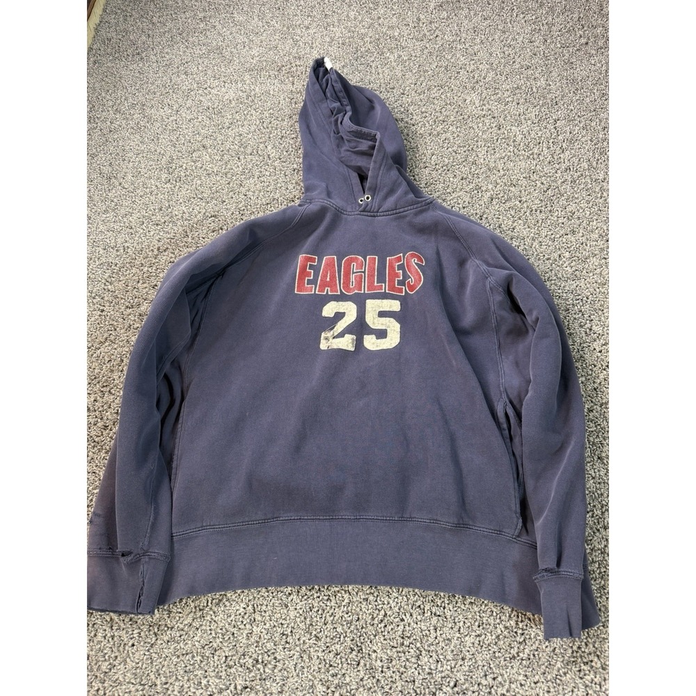 Vintage Y2K American Eagle Pullover Hoodie Men's Size Large Blue